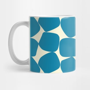 Bold Geometric Pattern 2 in Celadon Blue and Light Yellow Mug